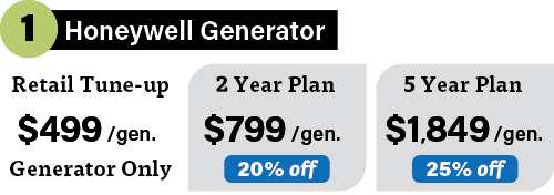 Generator service tune-up with washington energy GMC membership pricing